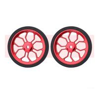 Ruote in alluminio 82 mm per bici pieghevoli Brompton, ideali per modifiche e applicazioni con pneumatici di scorta (rosso)
