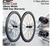 Ruote in carbonio per bici da gravel CSC 700C, mozzo Center Lock per freni a disco, larghezza 28mm, profondità 35/38/45/50/58mm, set di ruote in carbonio da strada UCI.