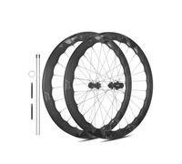 Ruote in Fibra di Carbonio Ultraleggera 700C, Freni a Disco Center-Lock, Cerchi da Strada da 5045 mm, Perno Passante da 100/142 mm, Ruote Tubeless Ready per Cassetta 8-12 velocità, Cuscinetti Sigilla