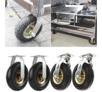 Ruote In Gomma Gonfiabile, 4 Pezzi Ruote Per Carichi Pesanti A Prova Di Foratura, Ruota Di Trasporto Industriale Ø 15/20/25cm, Ruote Girevoli Per Mobili, Tempo Di Utilizzo Prolungato