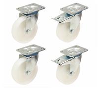 Ruote in nylon da 100 mm 4", ruote girevoli e frenate per impieghi gravosi, s...