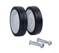 Ruote in plastica da 2 pezzi, rotelle per accessori per compressore d'aria da 5/6 pollici, ruote per carichi pesanti con viti per compressori d'aria e unità CA