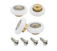 Ruote inferiori per box doccia Shower Doo, 4 rulli di ricambio for porta doccia in ottone e nylon da 20-27 mm(27mm)