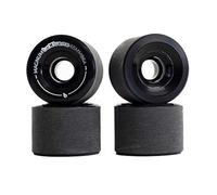 Ruote longboard per derive in colore nero. Ruote skateboard BeXtreme Magnum 65x46 mm 86A Freeride & Freestyle con bordo tondo e ruvidità. Slittamento speciale in uretano ad high-rebound
