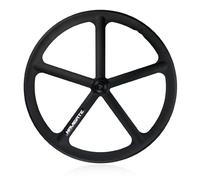 Ruote Mag 700C Nere A 5 Raggi Per Bici A Scatto Fisso Freni A V Ruote Anteriori E Posteriori Da 120 Mm Per Pneumatici 700 * 23-28C(Front Wheel)