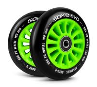 Ruote monopattino 100 mm verdi 2 pezzi