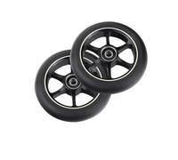 Ruote Monopattino Freestyle 100mm Scooter Wheels Replacement with Bearings Aluminum Wear-Resistant PU Stunt Parts Kick Accessories 2pcs/Set(110 Black 6X)