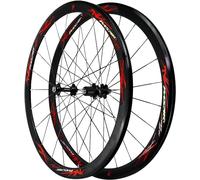 Ruote per Bicicletta 700C, Set di Ruote per Bici da Strada con Freno, Lega di Alluminio, Albero Piatto da 40 mm, 4 Cuscinetti