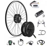 Ruote per Bicicletta da 20", 26", 27,5" 700C, Kit di conversione per Ruote elettriche per Bici, Kit Motore Ruota Anteriore 36V/48V-350W/500W, Motore brushless, Kit per Mountain Bik