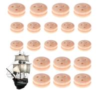 Ruote per bricolage, set di pulegge per modelli di nave, ruote in legno riutilizzabili, 20 di legno, per barche a vela portatili per uomini, donne