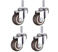 Ruote Per Carrello 4 pezzi Ruote girevoli filettate for sedie da ufficio Ruote for mobili pesanti Ruote girevoli for carrelli Carrello Letto Armadio Tavolo cuscinetto(4pcs swivel wheels,1inch)