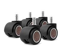 Ruote Per Carrello 5PCS 2" TPR Ruota morbida in gomma for sedia da ufficio Caster di ricambio Ruote silenziose Hardware for ruote for mobili a rulli sicuri Ruote Per Mobili (Color : Red)