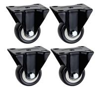 Ruote Per Carrello Ruote Girevoli For Carichi Pesanti In Gomma Rulli,Mobili Industriali Con Freno cuscinetto(4 fixed wheels,2 inch)