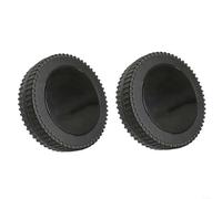 Ruote per griglia da 15,2 cm, per barbecue Charbroil e altre marche, set di 2 ruote in plastica per attrezzature da barbecue (nero + copriruota nero)