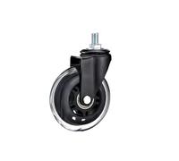 Ruote Per Mobili 5 pezzi da 3 pollici M6/M8/M10 PU vite rullo ghiaccio ruota intrattenimento attrezzatura scooter universale muto rotella(M10x15mm)