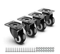 Ruote per Mobili da 50mm per Piattaforme Ruote per Carrello Senza Freno di Sicurezza Rotelline Girevoli Capacità Totale 250KG (Set di 4)