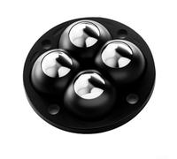 Ruote per mobili, set di cuscinetti in acciaio silenzioso, nessun danno, facile da installare, gambe del tavolo da caffè che si muovono silenziose piccole ruote (nero)