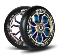 Ruote per monopattino arcobaleno da 110 mm, 2 pezzi