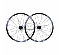 Ruote Per Mountain Bike 24", Freno A Disco A 6 Bulloni, Cerchi In Lega Di Alluminio A Doppia Parete, Sgancio Rapido 100×9/135×10mm, Cassetta A 7, 8 E 9 Velocità, Valvola Schrader(Black Blue)