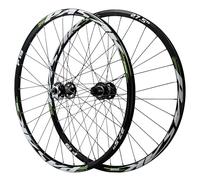 Ruote per Mountain Bike da 26/27,5/29 Pollici, Freno a Disco a sgancio rapido, Ruote Anteriori e Posteriori, mozzi 32H per Cassetta a 7/8/9/10/11/12 velocità (B-Verde, 29'')