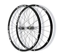 Ruote per Mountain Bike da 26/27,5/29 Pollici, Ruote Anteriori e Posteriori a sgancio rapido, Cerchi in Lega di Alluminio, Freni a Disco, mozzi 24H per 8/9/10/11/12 velocità (S-Argento, 26 Pollici)