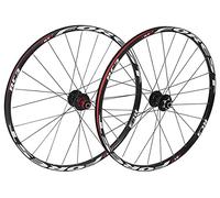 Ruote per Mountain Bike MTB 26/27,5 Pollici 120 clic 5 Cuscinetti Freno a Disco Set di Ruote 24 Fori mozzo a sgancio rapido per 7 8 9 10 11 velocità 1790 g (Colore: Nero, Dimensioni: 27,5'')