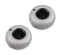 Ruote per palloncini da spiaggia in PVC, 2 pezzi, 205 x 115 x 12 5 mm, per kayak e carrelli da campeggio, con battistrada largo per evitare l'affondamento della sabbia e 12 fori per asse da 5 mm