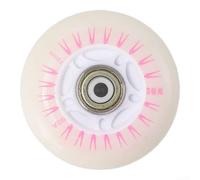 Ruote per pattinaggio a rotelle con sistema di illuminazione a LED autoalimentato per una luce costante durante il movimento su varie superfici urbane (rosa)