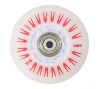 Ruote per pattinaggio a rotelle con sistema di illuminazione a LED autoalimentato per una luce costante durante il movimento su varie superfici urbane (rosso)