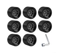 Ruote per pattini a rotelle in poliuretano con cuscinetti, 58 x 32 mm e 58 x 39 mm, per pattini a rotelle a doppia fila e quad skateboard, per interni ed esterni, confezione da 8 (92A grigio) (grigio