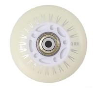 Ruote per pattini in linea, ruote per pattinaggio a rotelle, con sistema di illuminazione a LED autoalimentato per una luce costante durante il movimento su varie superfici urbane (bianco)