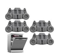 Ruote per ripiano per lavastoviglie: clip a clip di durata, telaio di supporto resistente alla ruggine | Movimento scorrevole senza sforzo con forte nucleo in acciaio, installazione della ruota in ins