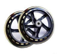 Ruote per scooter da 200 mm con cuscinetti, ruote per scooter da città, in gomma solida antiscivolo, a prova di foratura, per scooter durante gli spostamenti quotidiani (nero trasparente)