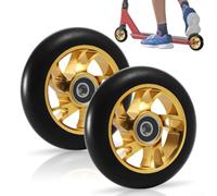 Ruote per scooter in linea da 120 mm con cuscinetti ABEC-9 per una maggiore velocità, rotolamento silenzioso e assorbimento degli urti (oro)