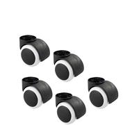 Ruote Per Sedia Ufficio 1/2/5 pezzi bianco/nero senza stelo/asta universale sedia da ufficio girevole silenziosa scrivania for computer tavolo rotelle grande rivestimento nero(Rodless-White-5 Pcs)