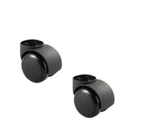 Ruote Per Sedia Ufficio 1/2/5 pezzi bianco/nero senza stelo/asta universale sedia da ufficio girevole silenziosa scrivania for computer tavolo rotelle grande rivestimento nero(Rodless-Black-2 Pcs)