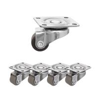 Ruote per sedia ufficio 16/1PCS Mini Caster Ruota autoadesiva universale con gomma morbida girevole a 360° for scatole di immagazzinaggio Mobili for la casa Ruote sedia ufficio parquet(Brown,16PCS)