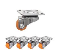 Ruote per sedia ufficio 16/1PCS Mini Caster Ruota autoadesiva universale con gomma morbida girevole a 360° for scatole di immagazzinaggio Mobili for la casa Ruote sedia ufficio parquet(Orange,16PCS)