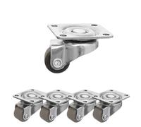 Ruote per sedia ufficio 24/1PCS Mini Ruota Universale 360° Girevole in Gomma con Puleggia for Carrelli Portaoggetti for Giocattoli, Mobili, Ruote for Ruote sedia ufficio parquet(Brown,24PCS)