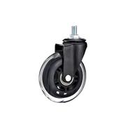 Ruote per sedia ufficio 5 pezzi da 3 pollici M6/M8/M10 PU vite rullo ghiaccio ruota intrattenimento attrezzatura scooter universale muto rotella Ruote sedia ufficio parquet(M6x15mm)