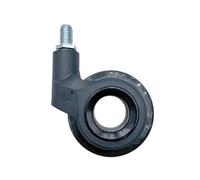 Ruote per sedia ufficio 5 pezzi di ruote girevoli sottili e concise senza mozzo con anello presa stelo filettato for la sostituzione della sedia da ufficio Ruote sedia ufficio parquet(M8 Black)