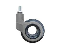 Ruote per sedia ufficio 5 pezzi di ruote girevoli sottili e concise senza mozzo con anello presa stelo filettato for la sostituzione della sedia da ufficio Ruote sedia ufficio parquet(M8 Grey)