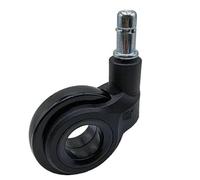 Ruote per sedia ufficio 5 pezzi di ruote girevoli sottili e concise senza mozzo con anello presa stelo filettato for la sostituzione della sedia da ufficio Ruote sedia ufficio parquet(Grip Ring Black)