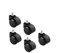 Ruote per Sedie Ufficio 1/2/5 Pezzi Bianco/nero Senza Stelo/asta Universale Sedia Da Ufficio Girevole Silenziosa Scrivania For Computer Tavolo Rotelle Grande Rivestimento Nero(Black-Screw-5 Pcs)