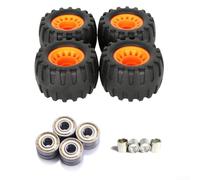 Ruote per skateboard da 76 x 45 mm, 4 pezzi, con azione di rotolamento scorrevole e design ammortizzante, per tutte le condizioni atmosferiche fuoristrada (giallo)