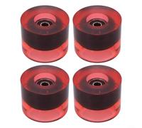Ruote per skateboard e longboard, confezione da 4 ruote con cuscinetti ABEC-9 e distanziatori, set per passeggiate in strada e in parco (rosso B)