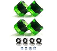 Ruote per skateboard in poliuretano 78A, morbide ruote per longboard CRUISER, con cuscinetti e manicotti per doppio bilanciere, 4 pezzi, 60 x 45 mm (AF)