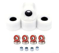 Ruote per skateboard in poliuretano 78A, morbide ruote per longboard, ruote da strada per CRUISER Longboard con cuscinetti e manicotti per doppio bilanciere, 4 pezzi, 60 x 45 mm (G)
