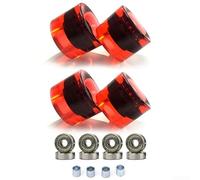 Ruote per skateboard in poliuretano 78A, morbide ruote per longboard, Street for CRUISER Longboard con cuscinetti e manicotti per doppio bilanciere, 4 pezzi, 60 x 45 mm (AD)