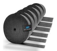 Ruote per terrazze, 40 mm/50 mm/60 mm/80 mm/100 mm/150 mm x 3 mm, 6 mm, 8 mm, 10 mm, 20 mm, base in granulato di gomma, a scelta di lunghezza, larghezza, spessore e quantità (1, 20.000 mm x 40 mm x 3